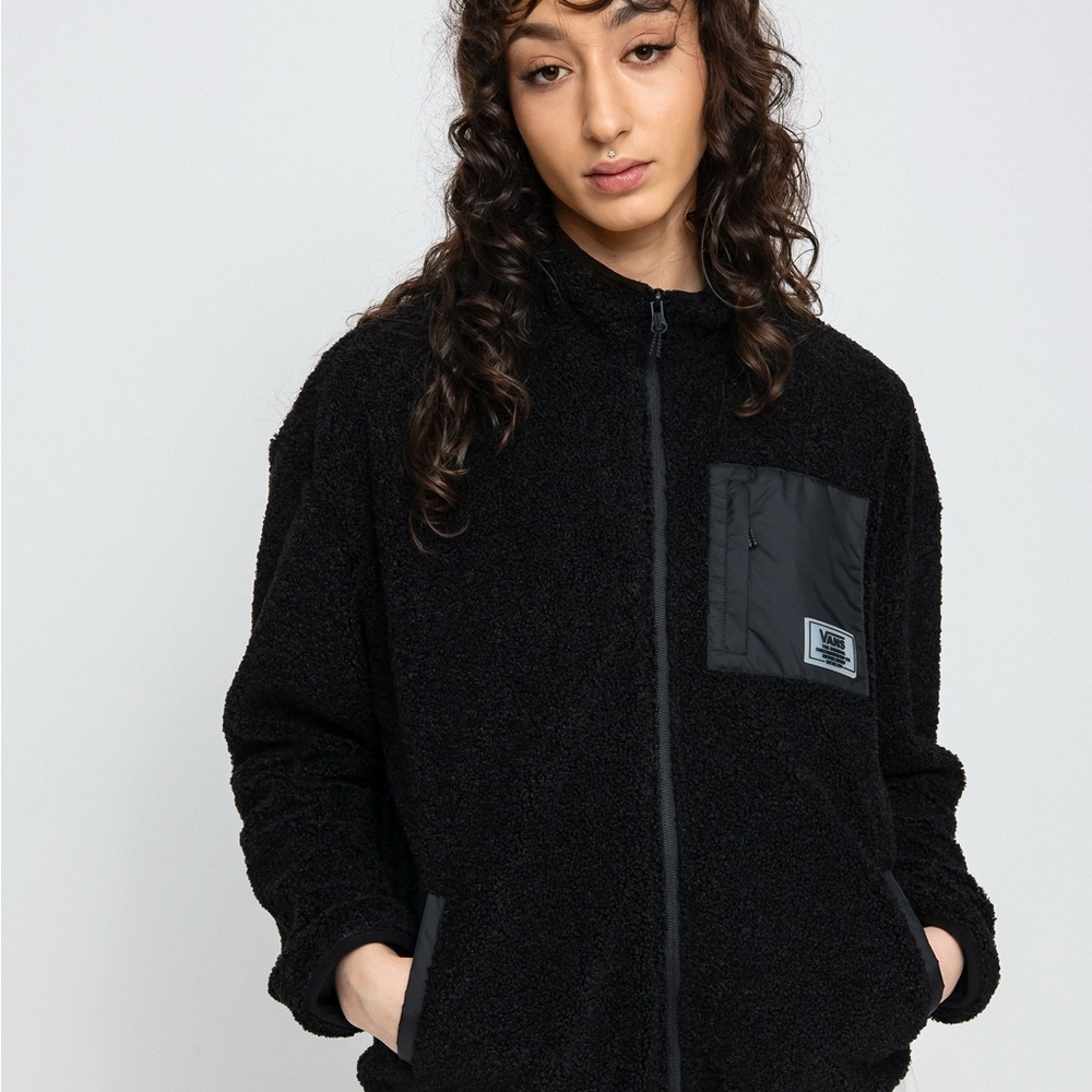 VANS Black Midland Zip Sherpa Jacket